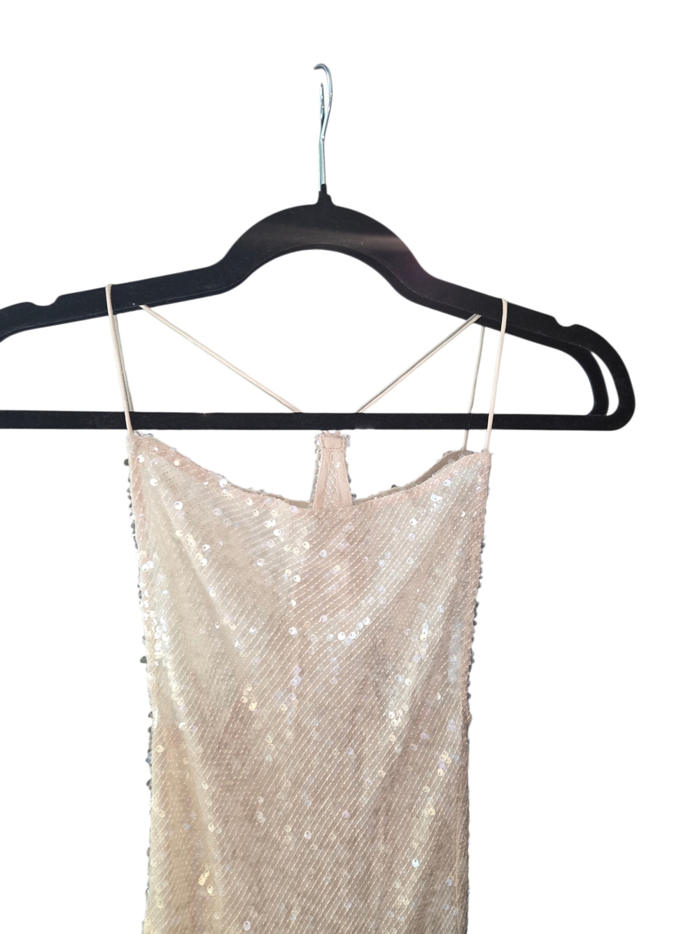 Rat & Boa Olympia Sequin Slip Dress — Champagne XXS - Picture 6 of 9